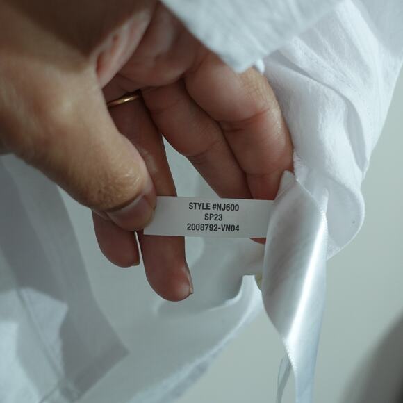 NWT Madewell White Button Short Sleeve Cotton Linen Blend Slim Central Shirt-XL - Picture 12 of 15